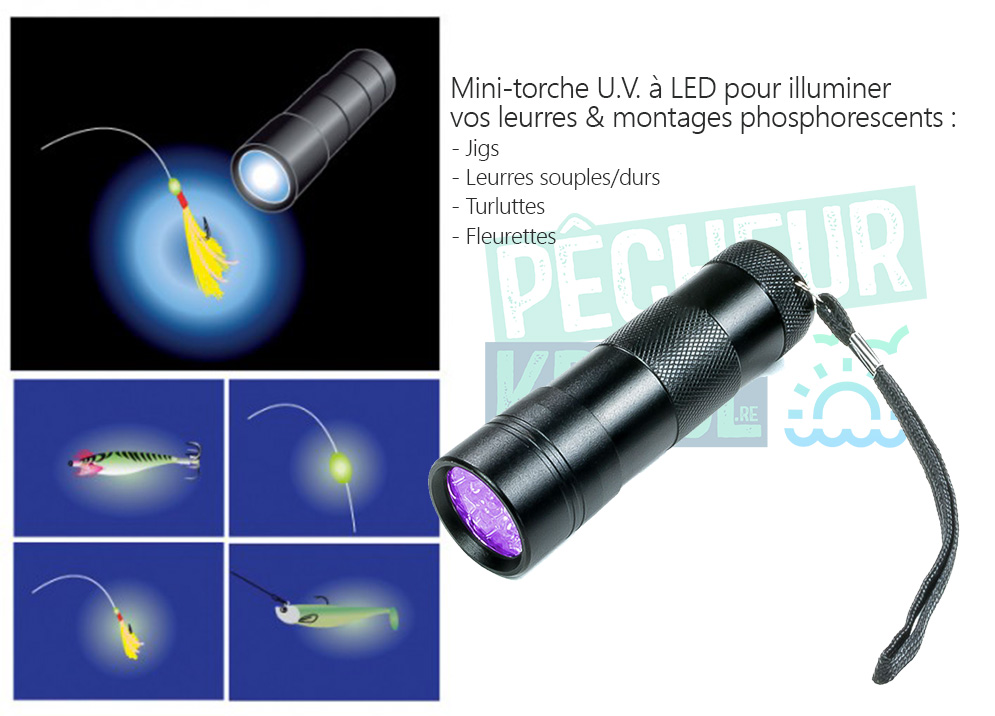 ACCESSOIRES DE PÊCHE - PROX MINI LAMPE TORCHE UV LED